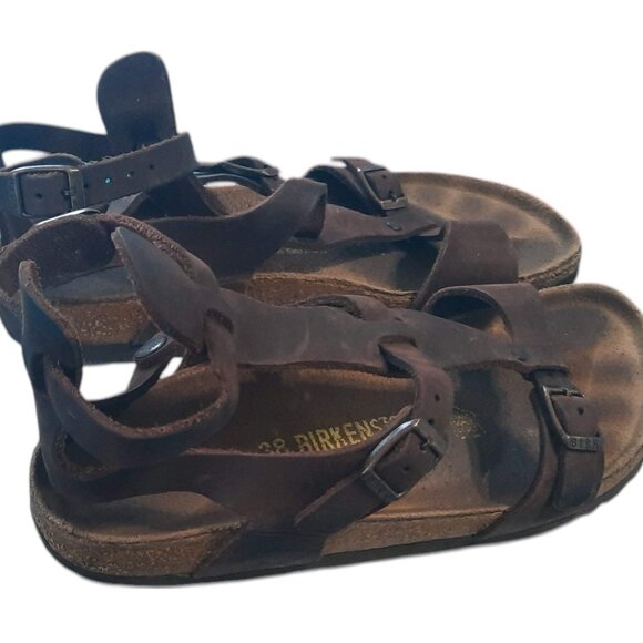 Birkenstock Chania Gladiator Oiled Habana Sandals - Size EU 38 (US Women’s 7) - Picture 2 of 4
